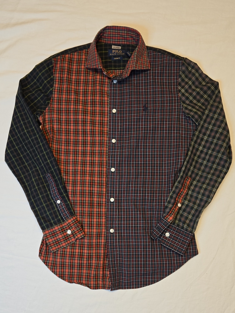 Polo Ralph Lauren Multicolor Patchwork Plaid Long Sleeve Button Down Dress Shirt